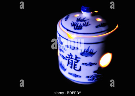 Chinesische Keramik Laterne Stockfoto