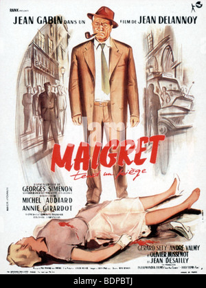 Maigret neigen un Piège Jahr: 1958-Regie: Jean Delannoy Movie Poster Stockfoto