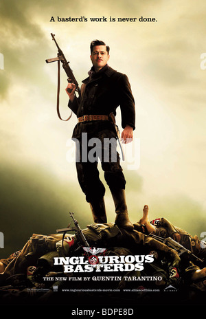 Inglourious basterds Jahr : 2009 USA Regie : Quentin Tarantino Brad Pitt Filmposter Stockfoto