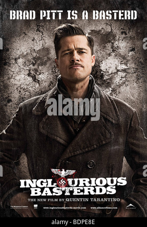 Inglourious basterds Jahr : 2009 USA Regie : Quentin Tarantino Brad Pitt Filmposter Stockfoto