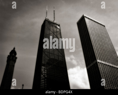 Hochhäuser am nördlich von Magnificent Mile (Michigan Avenue). Stockfoto