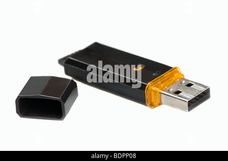 USB-Laufwerk isoliert auf weiss Stockfoto