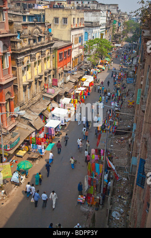 Straße im muslimischen Viertel in Kalkutta Indien Stockfoto