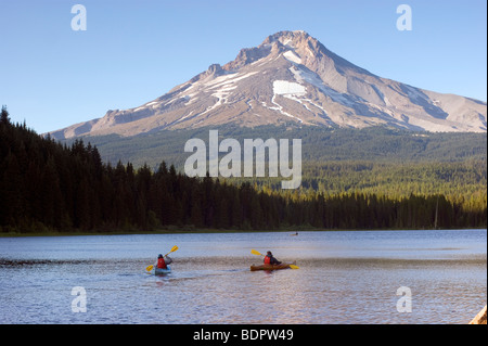 Trillium Lake Mount Hood Oregon State USA USA Nordamerika Stockfoto