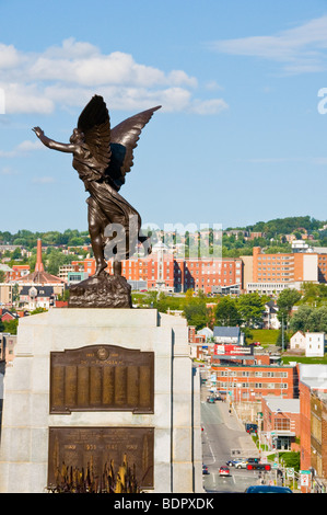 Blick auf die Stadt Sherbrooke Eastern Townships Quebec Kanada Stockfoto