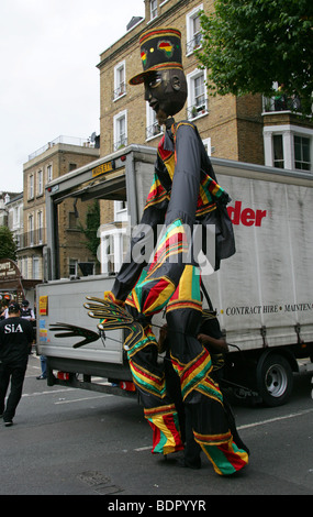 Karneval-Figur in der Notting Hill Carnival Parade 2009 Stockfoto