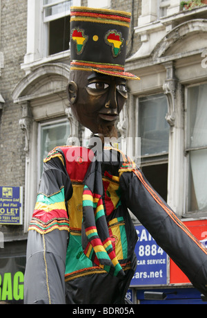 Karneval-Figur in der Notting Hill Carnival Parade 2009 Stockfoto