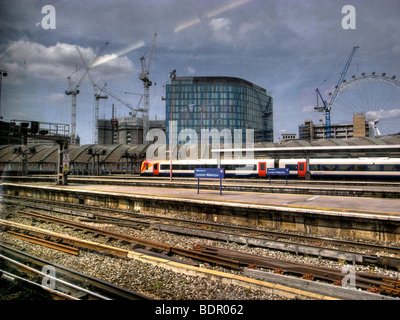 Bahngleise in London Stockfoto