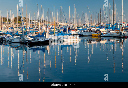 Segelboote im Hafen. Fishermans Warf. Monterey Bay, Californmia Stockfoto