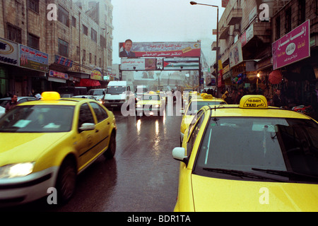 Stau in der Innenstadt von Ramallah, Palästina Stockfoto