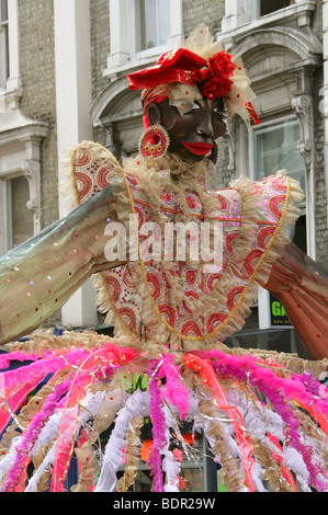 Karneval-Figur in der Notting Hill Carnival Parade 2009 Stockfoto