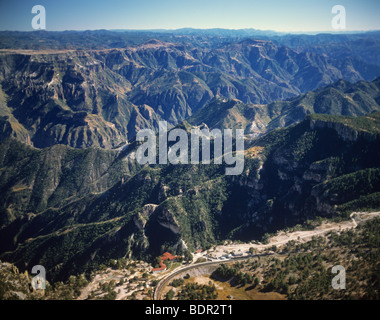 Baranca del Cobre National Park an der Divisadero Urique und Copper Canyon, Sierra Madre, Chihuahua, Mexiko Stockfoto