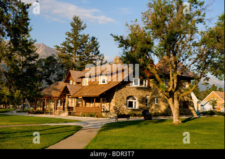 Touristisches Informationszentrum Jasper, Jasper Nationalpark, Alberta, Kanada Stockfoto