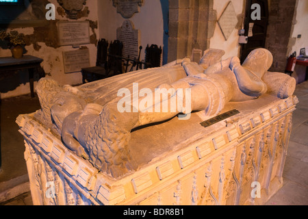 UK, Gloucestershire, Forest of Dean, Newland, All Saints Church Innenraum Josce de Dinan Bildnisse Stockfoto