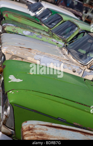 Alte rostige russischen Autos Moskwitsch Stockfoto