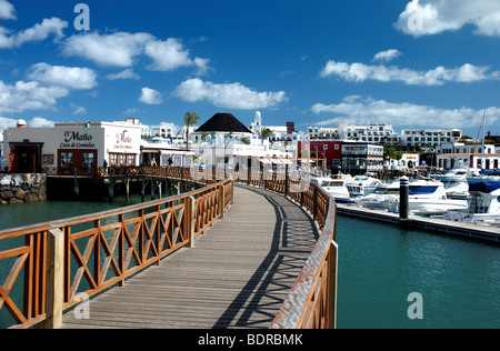 Marina in Puerto Rubicon in der Nähe von Playa Blanca Lanzarote Kanarische Inseln Stockfoto