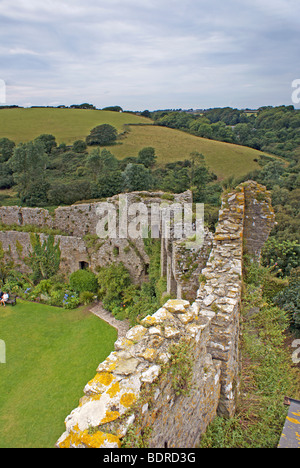 Manorbier Castle im Pembrokeshire Wales Stockfoto