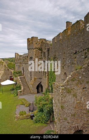 Manorbier Castle im Pembrokeshire Wales Stockfoto