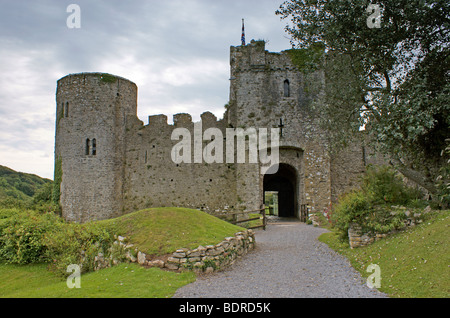 Manorbier Castle im Pembrokeshire Wales Stockfoto