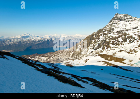 Berglandschaft am Ofotfjord, Norwegen Stockfoto