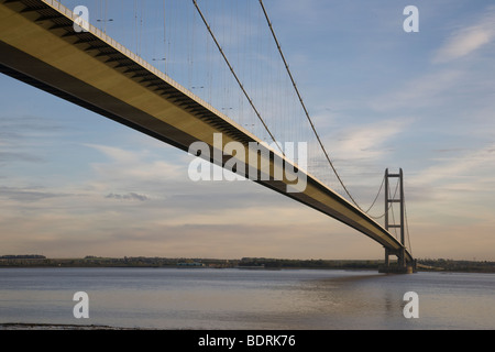 Humber Bridge, Beitritt East Yorkshire mit North Lincolnshire, England Stockfoto