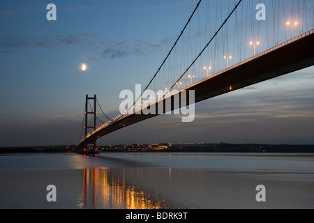 Humber Bridge, Beitritt East Yorkshire mit North Lincolnshire, England Stockfoto