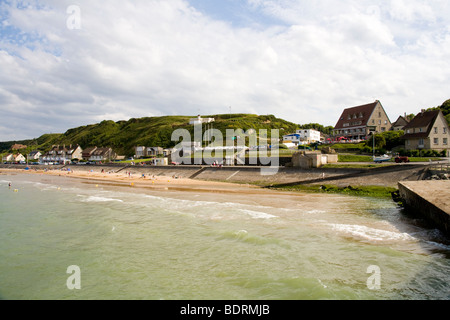 Küstennahen Dorf von Verville Sur Mer in Basse-Normandie, Frankreich. Auch bekannt als Omaha Beach, dem Gelände des d-Day Landungen. Stockfoto