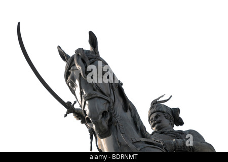 Zagreb, Kroatien. Reiterstatue des Grafen Josip Jelacic (1801-59) in Trg Josip Jelacica Stockfoto