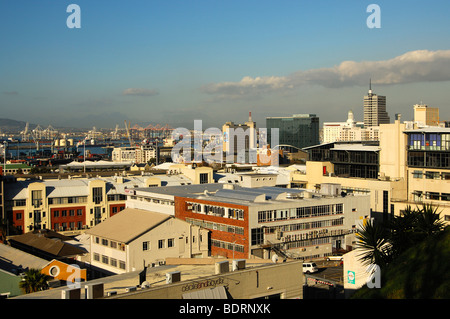 Blick über die Innenstadt von Kapstadt, Südafrika Stockfoto