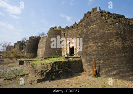 Einer Festung in Daulatabad nahe Aurangabad, Indien Stockfoto