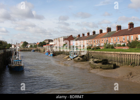 Der Fluss Whitham in Boston, Lincolnshire, England, Großbritannien Stockfoto