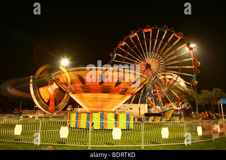 Karneval in der Nacht mit Motion Blur Stockfoto