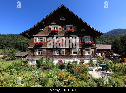 Bregenzerwald-Haus in Bezau, Bregenzerwald, Bregenzerwald, Vorarlberg, Austria, Europe Stockfoto