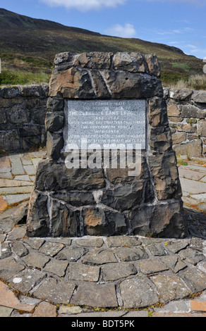 Denkmal für die Glendale Land Leagures. Glendale, Duirinish, Isle Of Skye, innere Hebriden, Schottland, Vereinigtes Königreich, Europa. Stockfoto