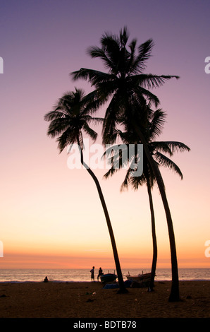 Sonnenuntergang am Wadduwa Strand Sri Lanka Stockfoto