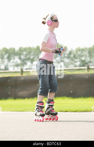 Einzelläufer an einem Charity-marathon Stockfoto