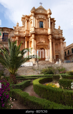 Barocke Kirche von St Dominico - Noto, Sizilien Stockfoto