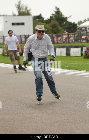 Einzelläufer an einem Charity-marathon Stockfoto