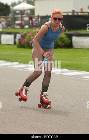 Einzelläufer an einem Charity-marathon Stockfoto