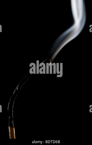 Eine Nahaufnahme von einem ausgebrannten Match Stockfoto