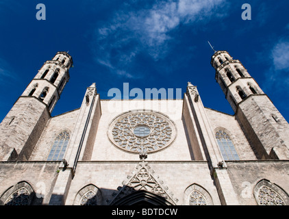 Kirche Santa Maria del Mar in der Ribera Viertel von Barcelona Spanien. Stockfoto