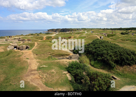 Pointe du Hoc, Normandie Frankreich. Deutsche Batterie erfasst von uns Rangers am d-Day 6. Juni 1944 während der Operation Overlord. Stockfoto