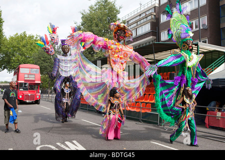 Künstler auf dem Notting Hill Carnival in London Stockfoto