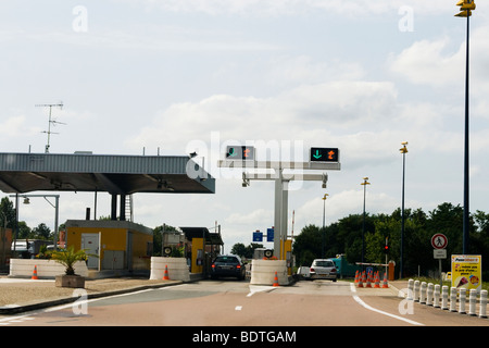 Talstation Peage in Frankreich Stockfoto