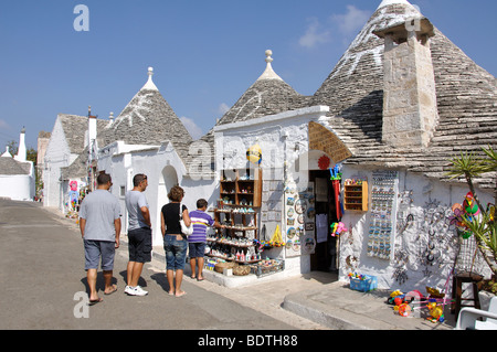 Die Trulli von Alberobello, Alberobello, Provinz Bari, Apulien Region, Italien Stockfoto