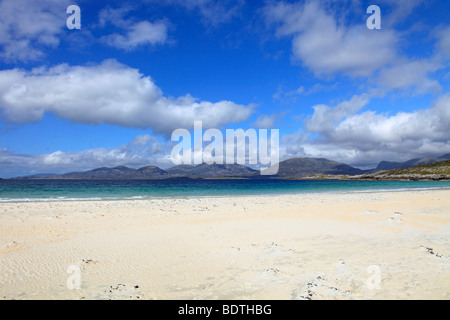 Blick über den Sound z. aus Luskentyre, Isle of Harris Stockfoto