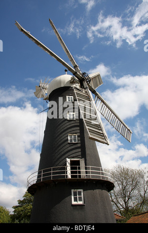 Arbeiten fünf Segel-Windmühle in Alford, Lincolnshire Stockfoto