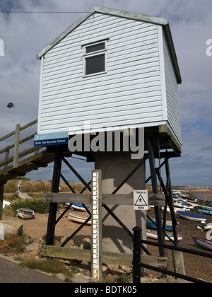 Umweltagentur Tide Recorder Station Brunnen als nächstes die Meer-Norfolk Stockfoto