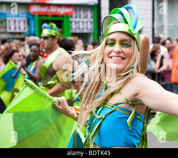 Künstler auf dem Notting Hill Carnival in London Stockfoto