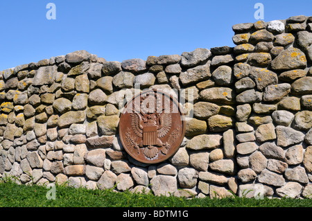 Presidential Siegel der Vereinigten Staaten am Kennedy Memorial in Hyannis, Cape Cod USA Stockfoto